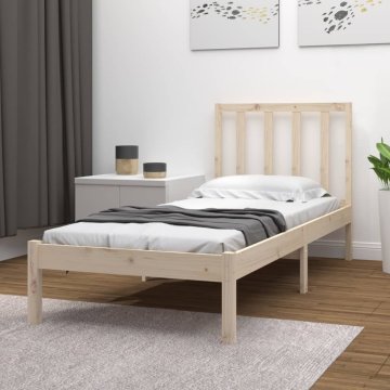Vidaxl Okvir kreveta bez madraca 75x190 cm Masivni borov drvo