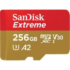 SanDisk Extreme microSDXC memorijska kartica + SD adapter, 256 GB