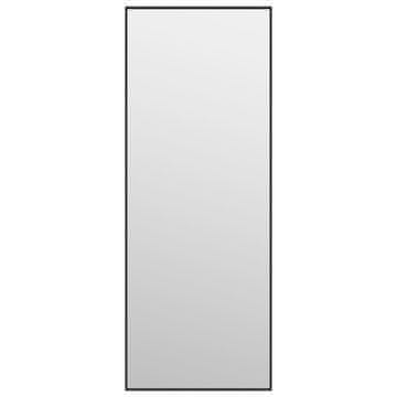 Vidaxl Ogledalo za vrata crno 30x80 cm od stakla i aluminija