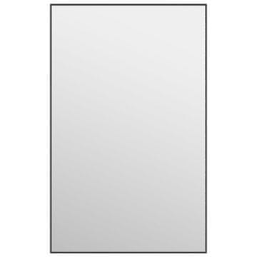 Vidaxl Ogledalo za vrata crno 50 x 80 cm od stakla i aluminija