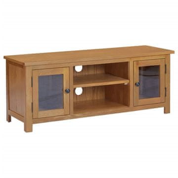 Vidaxl TV ormarić 110x35x44 cm Masivno hrastovo drvo