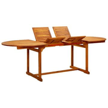 Vidaxl Vrtni blagovaonski stol, (160-240) x 100 x 75 cm, akacija