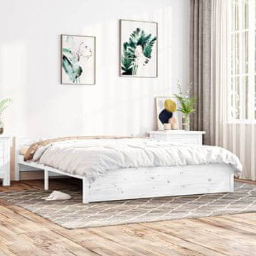 Vidaxl Okvir kreveta Bijeli Masivni drvo 180x200 cm