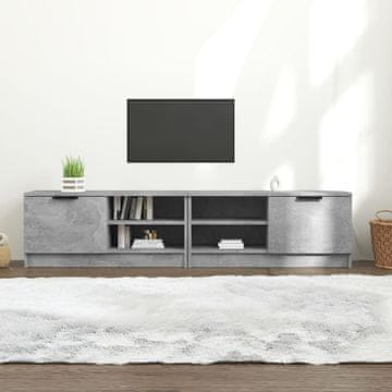 Vidaxl Zidni ormarići, set od 2, betonsko siva, 80x35x36,5 cm