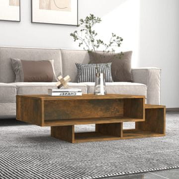 Vidaxl Klub stolić dimljeni hrast 105x55x32 cm