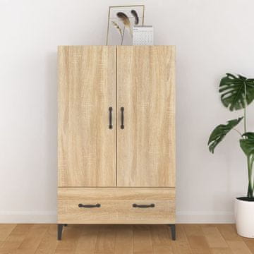 Vidaxl Visoki ormarić Sonoma hrast 70x31x115 cm, Materijal na bazi drva