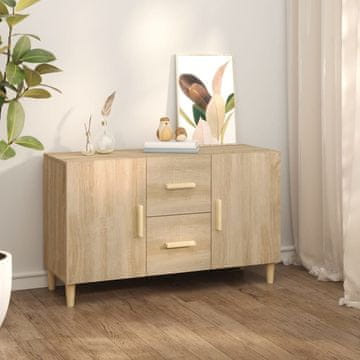 Vidaxl Komoda s ladicama, Sonoma hrast, 100x36x60 cm, Materijal na bazi drva