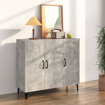 Vidaxl Ormarić Betonsko-sivi 90x34x80 cm Materijal na bazi drva