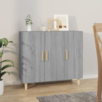 Vidaxl Ormarić, sivi hrast sonoma, 90x34x80 cm, materijal na bazi drva