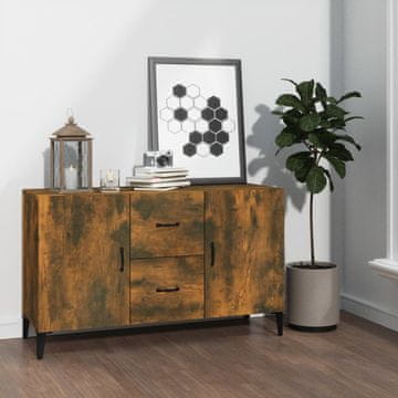 Vidaxl Ormarić dimljeni hrast 100x36x60 cm Materijal na bazi drva