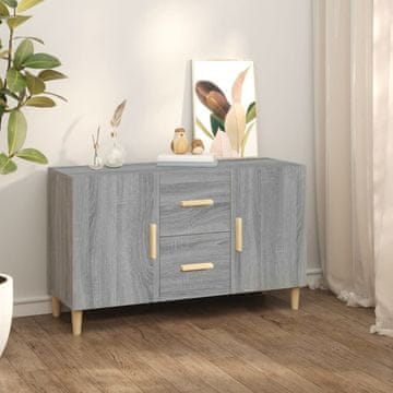 Vidaxl Komoda s ladicama, sivi hrast sonoma, 100x36x60 cm, materijal na bazi drva