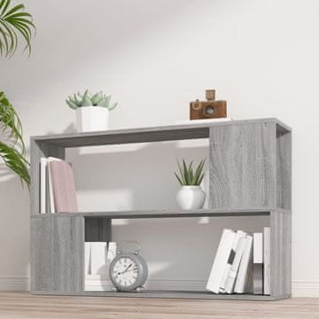 Vidaxl Polica za knjige, siva sonoma hrast, 100x24x63 cm