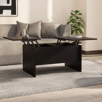 Vidaxl Klub stolić, crni, 80x50x42,5 cm, materijal na bazi drva