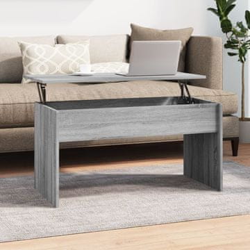 Vidaxl Klub stolić, sivi hrast sonoma, 102 x 50,5 x 52,5 cm