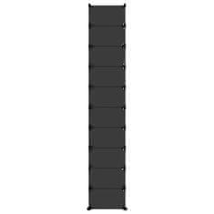 Vidaxl Stalak za cipele crni 44 x 32 x 174 cm PP