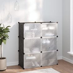 Vidaxl Stalak za cipele crni 84,5 x 31 x 93,5 cm PP