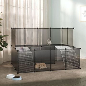 Vidaxl Kavez za male životinje Crni 143x107x93 cm PP i čelik