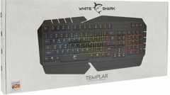 White Shark GK-2104 Templar tipkovnica, HRV, USB, crna