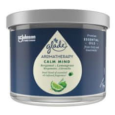 Glade Aromatherapy mirisna svijeća, Calm Mind, bergamot i limunska trava, 260 g