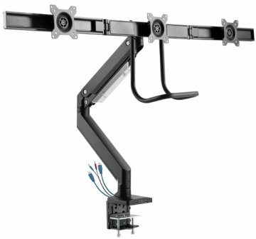 White Shark Rhamses-III nosač, stolni, LCD, 3x monitor, crna