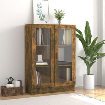 Vidaxl Vitrina dimljeni hrast 82,5 x 30,5 x 115 cm