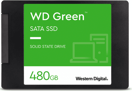 WD Green SSD disk, 480 GB, 3D NAD, 6,35 cm, SATA III (WDS480G3G0A)