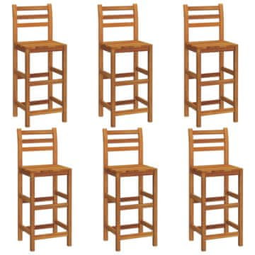 Vidaxl Barski stolci 6 kom od masivnog bagremovog drva