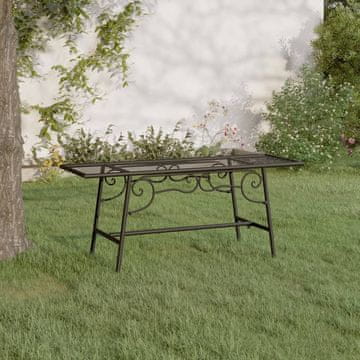 Vidaxl Klupa za drvo 110 cm crni čelik