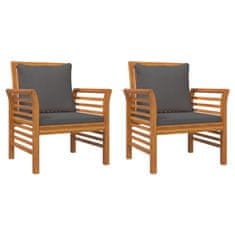 Vidaxl 5-dijelna vrtna garnitura od masivnog drva bagrema s jastucima