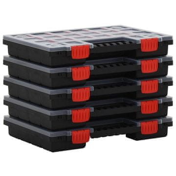 Vidaxl Kutije za asortiman, 5 kom, 34,5 x 25 x 5 cm polipropilen