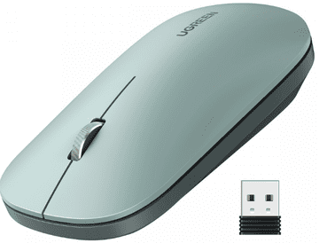 Ugreen miš, bežični, 2,4 GHz, 4000 DPI, zelena (90374)