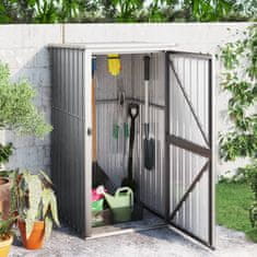 Vidaxl Vrtna kućica siva 88x89x161 cm pocinčani čelik