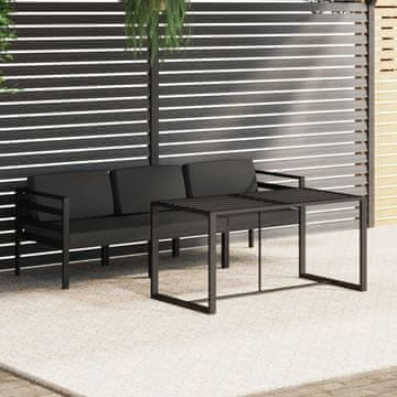 Vidaxl Vrtni namještaj od 4 dijela s jastucima, aluminij, antracit