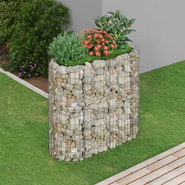 Vidaxl Podignuta gabionska posuda, pocinčano željezo, 120x50x100