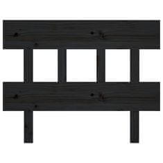 Vidaxl Uzglavlje za krevet crno 78,5 x 3 x 81 cm od masivne borovine