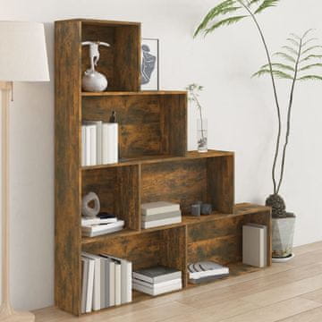 Vidaxl Biblioteka dimljena hrastovina 155x24x160 cm