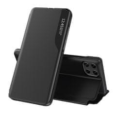 MG Eco Leather View preklopna maska za Samsung Galaxy A22 4G, crno