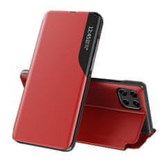 MG Eco Leather View preklopna maska za Samsung Galaxy A22 4G, crvena