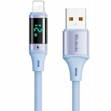 Mcdodo Mcdodo Kabel S Usb Lightning Zaslonom 36W 1M Za Iphone 13 14 Plavi