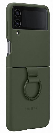Samsung Galaxy Z Flip 4 silikonska maska ​​s držačem, zelena (EF-PF721TGEGWW)