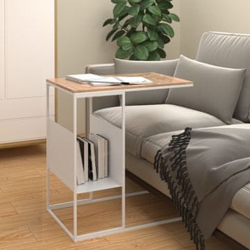 Vidaxl Pomoćni stolić Bijeli 55x36x59,5 cm Materijal na bazi drveta