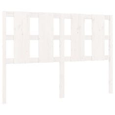 Vidaxl Uzglavlje za krevet bijelo 140,5x4x100 cm od masivne borovine