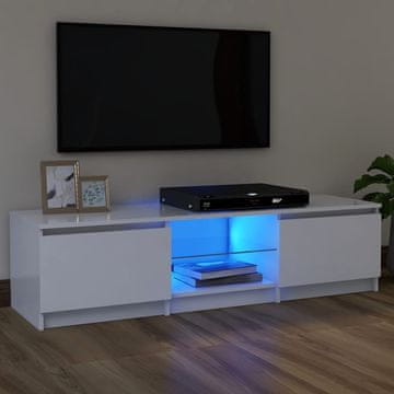 Vidaxl TV ormarić s LED rasvjetom bijeli 120x30x35,5 cm