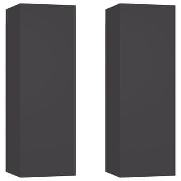 Vidaxl TV ormarići 2 kom sivi 30,5 x 30 x 90 cm konstruirano drvo
