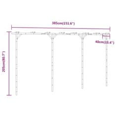 Vidaxl Bambusova pergola, 385 x 40 x 205 cm