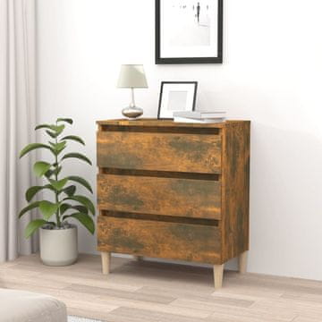 Vidaxl Ormarić dimljeni hrast 60x35x69 cm Materijal na bazi drva