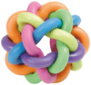 igračka pletena lopta duginih boja, 6 cm