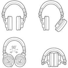 ATH-M50XWH slušalice, 45 mm, 38 ohm, bijela (ATH-M50XWH)