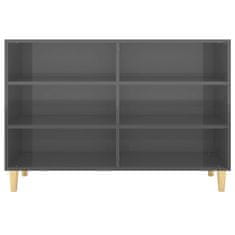 Vidaxl Komoda sjajna siva 103,5 x 35 x 70 cm od konstruiranog drva