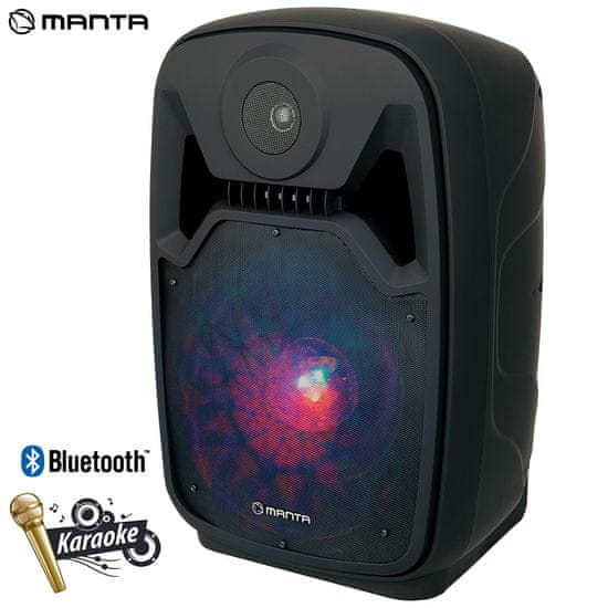 Manta SPK5100 karaoke zvučni sustav, 18 W RMS, Bluetooth 5.0, RGB LED, crni